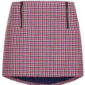 TopShop pink gingham mini skirt with zippers